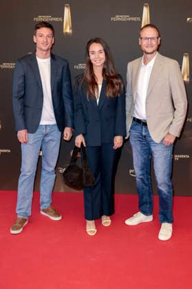 Eike Köhler, Kim Kristin Mauch, and Björn Kurtenbach at the 2026 German Television Awards ceremony, The Night of the Creatives, at Flora in Cologne, September 8, 2026 Foto:xR.xSchmiegeltx xFuturexImagex kreative_6830