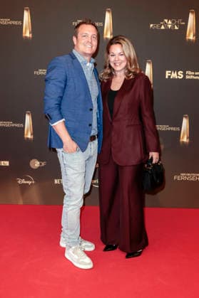 Nicole Simmen with her companion at the 2026 German Television Awards ceremony, The Night of the Creatives, at Flora Cologne, September 8, 2026 Foto:xR.xSchmiegeltx xFuturexImagex kreative_6844