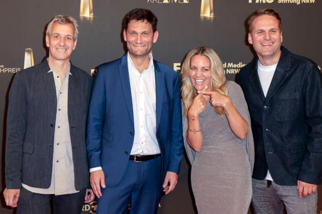 Dietmar Jacobs, Christian Ehring, Patricia Kümpel, and a guest at the 2026 German Television Awards ceremony, The Night of the Creatives, at Flora Cologne, September 8, 2026 Foto:xR.xSchmiegeltx xFuturexImagex kreative_6851
