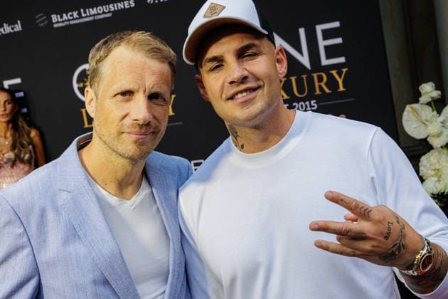 September 8, 2026, Bonn Patchworkboys Oliver Pocher and Pietro Lombardi at the Private Summer Gathering by One Luxury at Villa Stella Rheni in Bonn, North Rhine-Westphalia, Germany