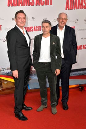 Oliver Masucci, Ivo Alexander Beck, and a guest at the premiere of the movie *Adams Acht* at the Zoo Palast in Berlin, September 8, 2026 Foto:xM.xBehrensx xFuturexImagex acht_6936