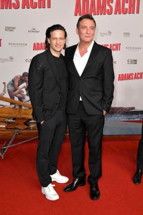 Karim Sebastian Elias and Oliver Masucci at the premiere of the movie *Adams Acht* at the Zoo Palast in Berlin, September 8, 2026 Foto:xM.xBehrensx xFuturexImagex acht_6958