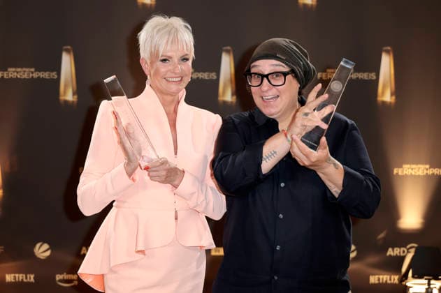 Katia Convents and Paola von Griesheim at the 2026 German Television Awards: The Night of the Creatives at Flora Cologne, September 8, 2026 Foto:xR.xSchmiegeltx xFuturexImagex kreative_6926