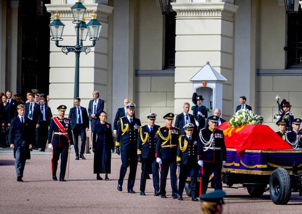 09-09-2026 Funeral of King Harald of Norway at the Dom cathedral in Oslo. King Haakon and Princess Ingrid Alexandra and Prince Sverre Magnus and Princess Martha Louise Â  Copyright: xPPEx