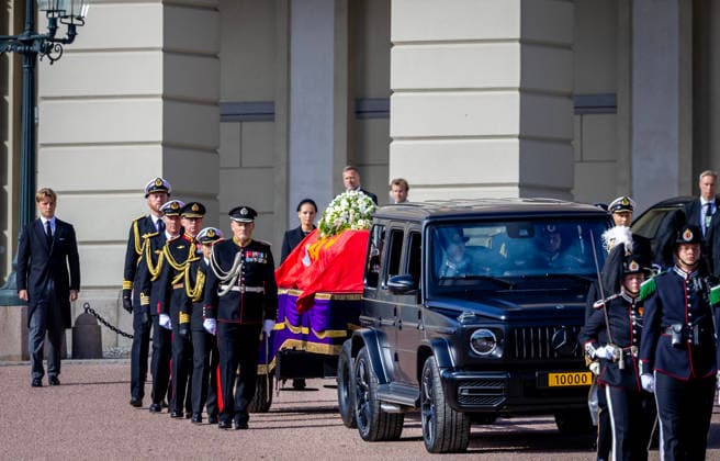 09-09-2026 Funeral of King Harald of Norway at the Dom cathedral in Oslo. King Haakon and Princess Ingrid Alexandra and Prince Sverre Magnus and Princess Martha Louise Â  Copyright: xPPEx