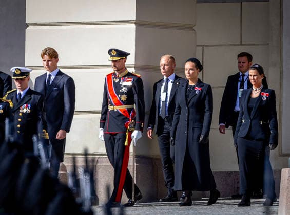09-09-2026 Funeral of King Harald of Norway at the Dom cathedral in Oslo. King Haakon and Princess Ingrid Alexandra and Prince Sverre Magnus and Princess Martha Louise Â  Copyright: xPPEx