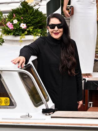 IPA88312594 - Venice, 83rd Venice International Film Festival 2026 - Day 8 - Arrivals at the Excelsior Hotel™s pier - Pictured: Marina AbramoviÄ‡  Copyright: xSimonexComix xPoolxPhotoxEventsx08x IPA88312594