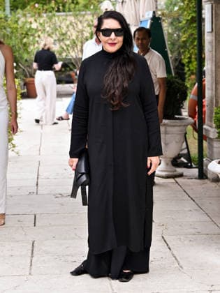 IPA88312599 - Venice, 83rd Venice International Film Festival 2026 - Day 8 - Arrivals at the Excelsior Hotel pier - Pictured: Marina AbramoviÄ‡  Copyright: xSimonexComix xPoolxPhotoxEventsx08x IPA88312599
