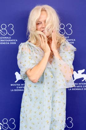 Pamela Anderson at the photo call for the film *Place to Be* at the 2026 Venice Biennale, the 83rd Venice International Film Festival, at the Palazzo del Casino in Venice, September 9, 2026 Foto:xD.xBedrosianx xFuturexImagex place_6974