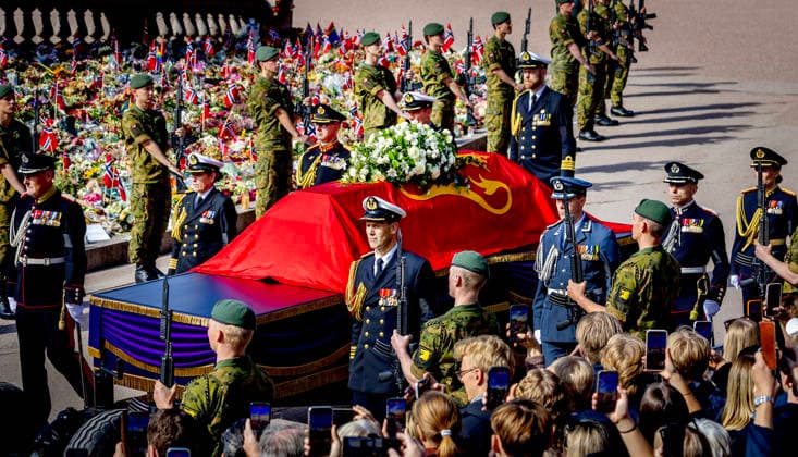 09-09-2026 Funeral of King Harald of Norway during a royal procession from the Royal Palace Chapel to the Cathedral in Oslo. Â  Copyright: xPPEx