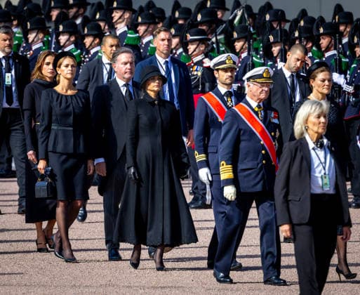 09-09-2026 Funeral of King Harald of Norway during a royal procession from the Royal Palace Chapel to the Cathedral in Oslo. Princess Victoria and Prince Daniel King Carl Gustaf Prince Carl Philip and Princess Sofia Princess Madeleine with Christopher O™Neill King Willem-Alexander and Queen Maxima and Princess Amalia Prince Albert and Princess Charlene King Abdullah II and Queen Rania Â  Copyright: xPPEx