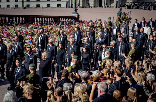 09-09-2026 Funeral of King Harald of Norway during a royal procession from the Royal Palace Chapel to the Cathedral in Oslo. President Volodymyr Zelensky Â  Copyright: xPPEx