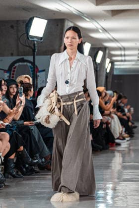 Runway model, September 9, 2026 - TRANO TOKYO S S27 RUNWAY SHOW Featuring ROMANIAN DESIGNERS & PIONEER DENIM at the Yoyogi National Stadium in Tokyo, Japan.  aflo_346390102