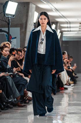 Runway model, September 9, 2026 - TRANO TOKYO S S27 RUNWAY SHOW Featuring ROMANIAN DESIGNERS & PIONEER DENIM at the Yoyogi National Stadium in Tokyo, Japan.  aflo_346390107