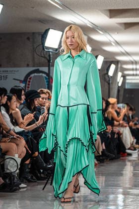 Runway model, September 9, 2026 - TRANO TOKYO S S27 RUNWAY SHOW Featuring ROMANIAN DESIGNERS & PIONEER DENIM at the Yoyogi National Stadium in Tokyo, Japan.  aflo_346390151