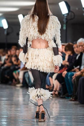 Runway model, September 9, 2026 - TRANO TOKYO S S27 RUNWAY SHOW Featuring ROMANIAN DESIGNERS & PIONEER DENIM at the Yoyogi National Stadium in Tokyo, Japan.  aflo_346390197