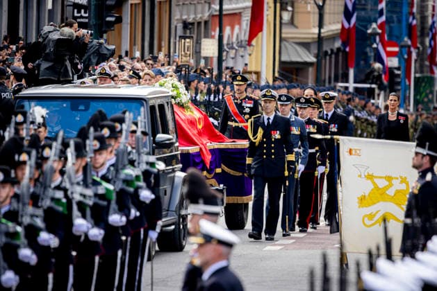 09-09-2026 Funeral of King Harald of Norway during a royal procession from the Royal Palace Chapel to the Cathedral in Oslo. Â  Copyright: xPPEx