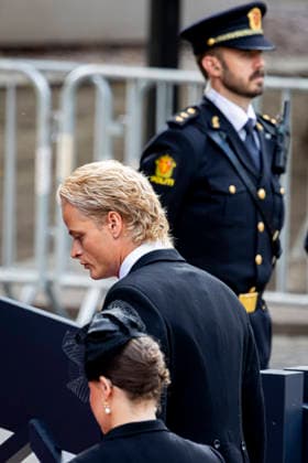 09-09-2026 Funeral of King Harald of Norway during a royal procession from the Royal Palace Chapel to the Cathedral in Oslo. Marius Borg Hoiby Â  Copyright: xPPEx