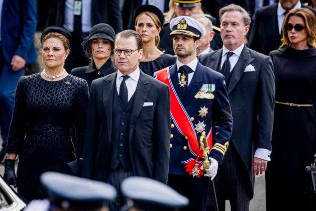 09-09-2026 Funeral of King Harald of Norway during a royal procession from the Royal Palace Chapel to the Cathedral in Oslo. Princess Victoria and Prince Daniel King Carl Gustaf Prince Carl Philip and Princess Sofia Princess Madeleine with Christopher O™Neill Â  Copyright: xPPEx