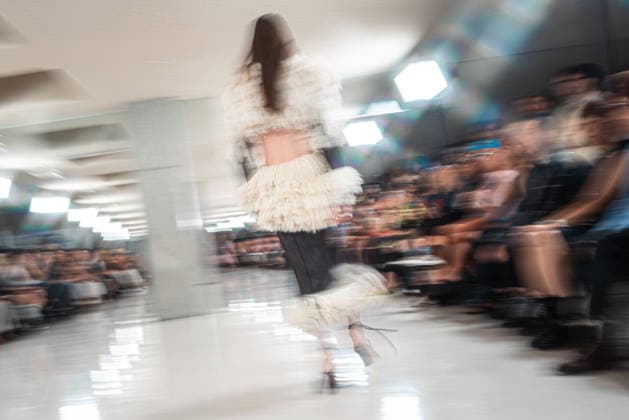 Runway model, September 9, 2026 - TRANO TOKYO S S27 RUNWAY SHOW Featuring ROMANIAN DESIGNERS & PIONEER DENIM at the Yoyogi National Stadium in Tokyo, Japan.  aflo_346390220