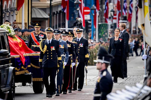 09-09-2026 Funeral of King Harald of Norway during a royal procession from the Royal Palace Chapel to the Cathedral in Oslo. Â  Copyright: xPPEx