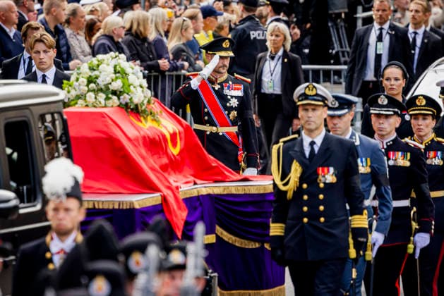09-09-2026 Funeral of King Harald of Norway during a royal procession from the Royal Palace Chapel to the Cathedral in Oslo. Â  Copyright: xPPEx