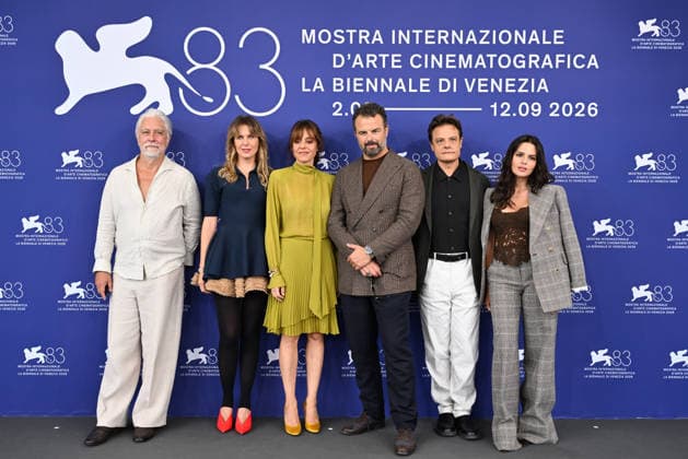 September 9, 2026, Venice, Rome, Italy: Tommaso Ragno, Elena Radonicich, Vanessa Scalera, director Edoardo De Angelis, Paolo Del Brocco, and Ivana Lolito during the photocall for The Fire You Carry Inside, 83rd Venice Film Festival. Venice, September 9, 2026 Venice Italy - ZUMAa289 20260909_zia_a289_154 Copyright: xMariaxLauraxAntonellix xAgfx
