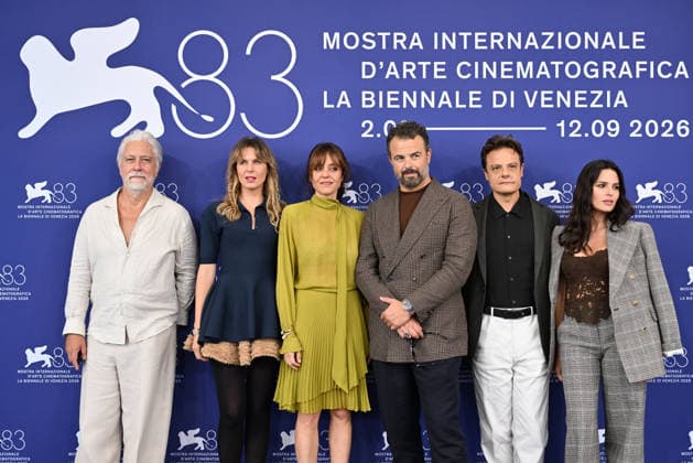 September 9, 2026, Venice, Rome, Italy: Antonio Franchini, Ilaria Macchia, Francesco Piccolo, Oberto Sessa, and Paolo Del Brocco during the photocall for the film The Fire You Carry Inside, 83rd Venice Film Festival. Venice, September 9, 2026 Venice Italy - ZUMAa289 20260909_zia_a289_155 Copyright: xMariaxLauraxAntonellix xAgfx