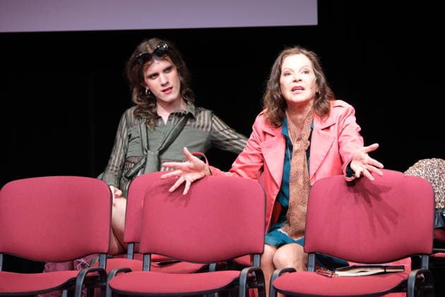 Jasper Middendorf and Angela Roy at the photo shoot for the comedy *Männerbeschaffungsmaßnahmen* at the Winterhuder Fährhaus theater in Hamburg; four women rediscover their hopes and feelings during a seminar they attend together—a musical play featuring many hits and evergreens, The premiere is on September 11, 2026, in Hamburg, September 9, 2026