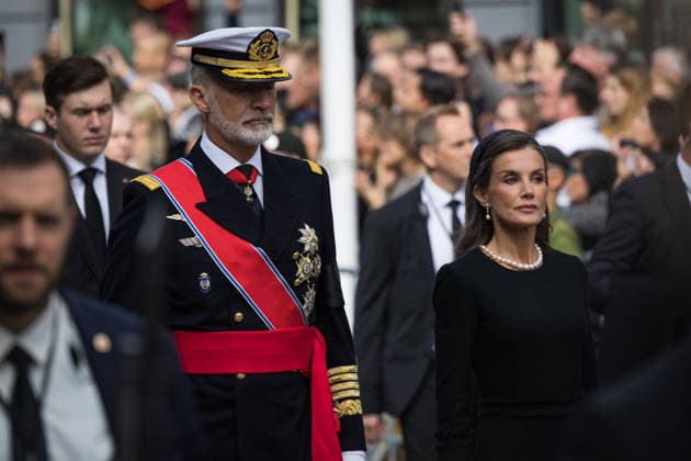 King Harald s funeral, Oslo, Norway Oslo, Norway. September 9th, 2026. Royalty and world leaders attend the funeral procession at King Harald s funeral in Oslo. Here Spain s King Felipe is seen with and Queen Letizia at the funeral. Norway, Oslo  Copyright: xGonzalesxPhoto TordxLitleskarex