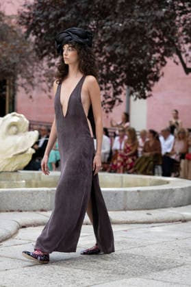 September 9, 2026, Madrid, Spain: A model parades with Maria Lafuente design during the OMODA Fashion Week Madrid at Jardines Sabatini Madrid. Madrid Spain  - ZUMAs197 20260909_aaa_s197_121 Copyright: xAtilanoxGarciax