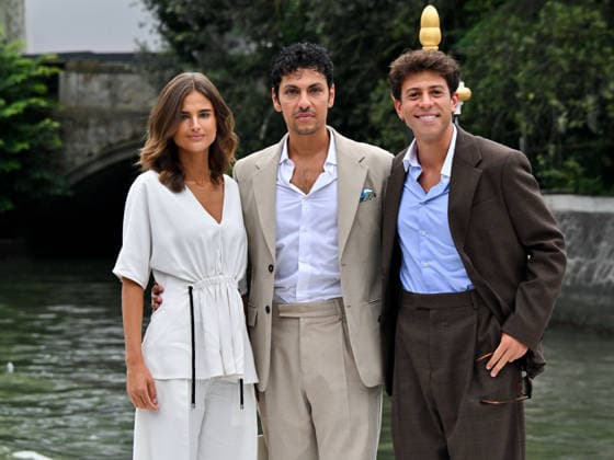 IPA88318262 - Venice, 83rd Venice International Film Festival 2026 - Day 8. Arrivals at the Hotel Excelsior pier. Pictured: Martina Ferragamo, Simone Coppo, Francesco Centorame  Copyright: xManuelexMangiarottix xPoolxPhotoxEventsx08x IPA88318262