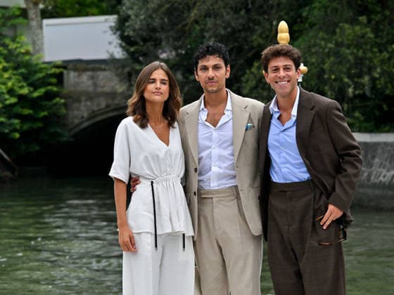 IPA88318268 - Venice, 83rd Venice International Film Festival 2026 - Day 8. Arrivals at the Hotel Excelsior pier. Pictured: Martina Ferragamo, Simone Coppo, Francesco Centorame  Copyright: xManuelexMangiarottix xPoolxPhotoxEventsx08x IPA88318268