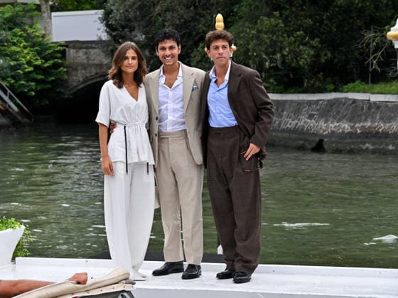 IPA88318277 - Venice, 83rd Venice International Film Festival 2026 - Day 8. Arrivals at the Hotel Excelsior pier. Pictured: Martina Ferragamo, Simone Coppo, Francesco Centorame  Copyright: xManuelexMangiarottix xPoolxPhotoxEventsx08x IPA88318277