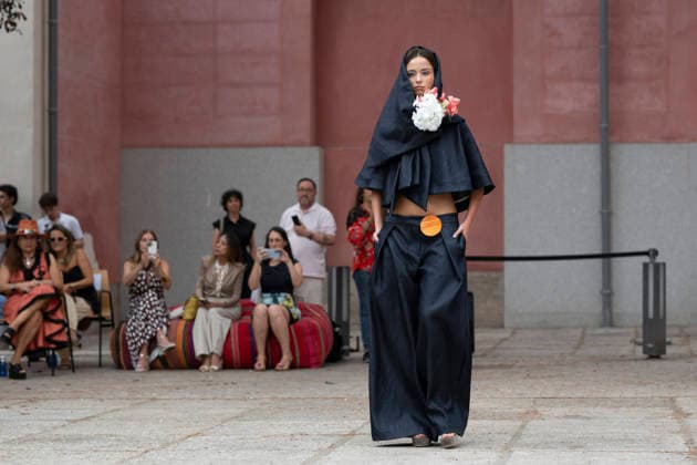 September 9, 2026, Madrid, Spain: A model parades with Maria Lafuente design during the OMODA Fashion Week Madrid at Jardines Sabatini Madrid. Madrid Spain  - ZUMAs197 20260909_aaa_s197_129 Copyright: xAtilanoxGarciax