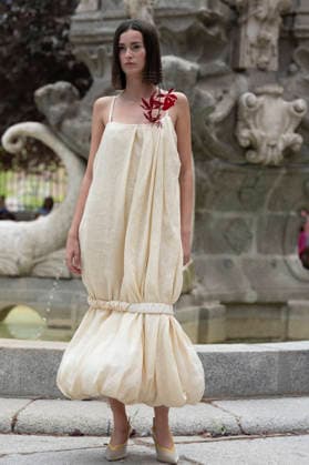 September 9, 2026, Madrid, Spain: A model parades with Maria Lafuente design during the OMODA Fashion Week Madrid at Jardines Sabatini Madrid. Madrid Spain  - ZUMAs197 20260909_aaa_s197_137 Copyright: xAtilanoxGarciax