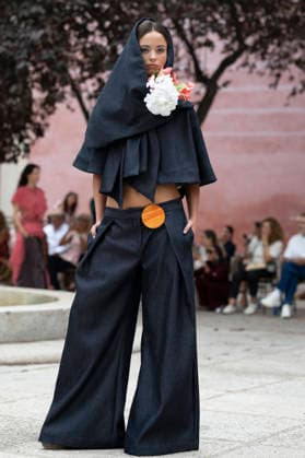 September 9, 2026, Madrid, Spain: A model parades with Maria Lafuente design during the OMODA Fashion Week Madrid at Jardines Sabatini Madrid. Madrid Spain  - ZUMAs197 20260909_aaa_s197_146 Copyright: xAtilanoxGarciax