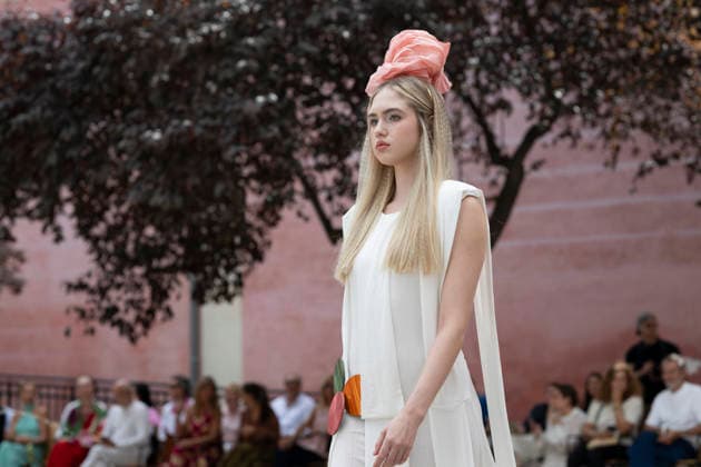 September 9, 2026, Madrid, Spain: A model parades with Maria Lafuente design during the OMODA Fashion Week Madrid at Jardines Sabatini Madrid. Madrid Spain  - ZUMAs197 20260909_aaa_s197_147 Copyright: xAtilanoxGarciax