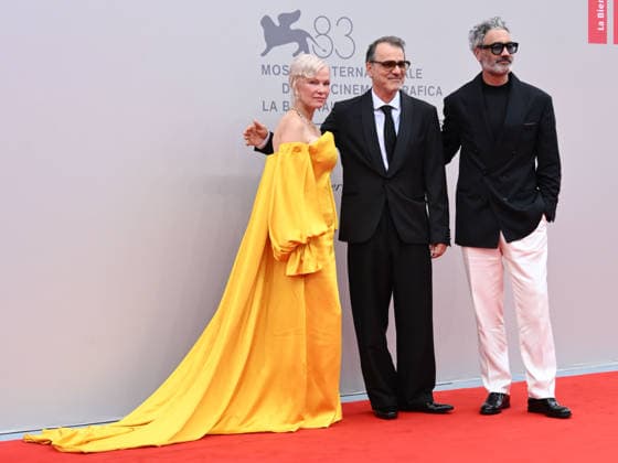 IPA88318646 - Venice, 83rd Venice International Film Festival 2026 - Night 8. Red Carpet for the film Place To Be. Featuring Taika Waititi, Pamela Anderson, and Director KornÃ l Mundruczo  Copyright: xAlbertoxTerenghix xPoolxPhotoxEventsx08x IPA88318646