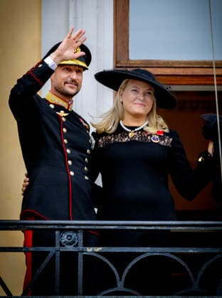09-09-2026 Norway King Haakon and Queen Mette-Marit after the funeral of King Harald on the balcony at the Royal palace in Oslo. Â  Copyright: xPPEx