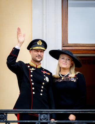 09-09-2026 Norway King Haakon and Queen Mette-Marit after the funeral of King Harald on the balcony at the Royal palace in Oslo. Â  Copyright: xPPEx