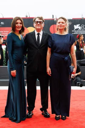 News - Dau Red Carpet - The 83rd Venice International Film Festival Radmila Shchogolieva, Ilya Khrzhanovsky and Maria Nafpliotou attend the Dau Screening during the 83rd Venice International Film Festival at Sala Grande on September 09, 2026 in Venice, Italy. Photo: Cinzia Camela. Lido di Venezia Palazzo del Cinema Italy Copyright: xCinziaxCamelax xLiveMediax LPN_2660493