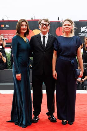 News - Dau Red Carpet - The 83rd Venice International Film Festival Radmila Shchogolieva, Ilya Khrzhanovsky and Maria Nafpliotou attend the Dau Screening during the 83rd Venice International Film Festival at Sala Grande on September 09, 2026 in Venice, Italy. Photo: Cinzia Camela. Lido di Venezia Palazzo del Cinema Italy Copyright: xCinziaxCamelax xLiveMediax LPN_2660494