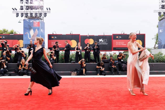 News - Dau Red Carpet - The 83rd Venice International Film Festival Ekaterina Andreeva and Victoriia Skytska attend the Dau Screening during the 83rd Venice International Film Festival at Sala Grande on September 09, 2026 in Venice, Italy. Photo: Cinzia Camela. Lido di Venezia Palazzo del Cinema Italy Copyright: xCinziaxCamelax xLiveMediax LPN_2660497