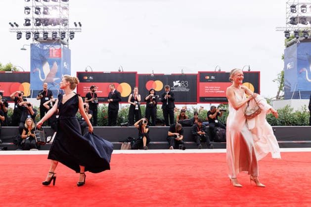 News - Dau Red Carpet - The 83rd Venice International Film Festival Ekaterina Andreeva and Victoriia Skytska attend the Dau Screening during the 83rd Venice International Film Festival at Sala Grande on September 09, 2026 in Venice, Italy. Photo: Cinzia Camela. Lido di Venezia Palazzo del Cinema Italy Copyright: xCinziaxCamelax xLiveMediax LPN_2660498