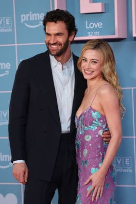 . 09 09 2026. London, United Kingdom. Tom Bateman and Lili Reinhart arriving at The Love Hypothesis premiere in London.  xStephenxLockx xi-Imagesx IIM-26993-0014