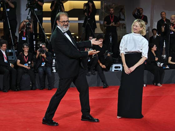 IPA88323155 - Venice, 83rd Venice International Film Festival 2026 - Night 8. Red Carpet for the film UN BON PETIT SOLDAT. Pictured: Alba Rohrwacher and Andrea Romeo  Copyright: xManuelexMangiarottix xPoolxPhotoxEventsx08x IPA88323155