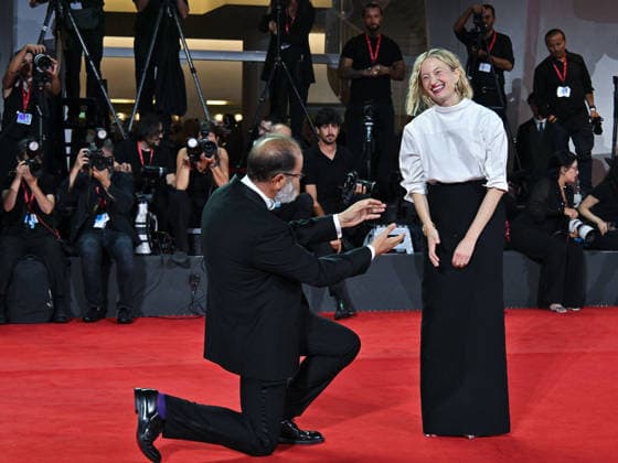 IPA88323167 - Venice, 83rd Venice International Film Festival 2026 - Night 8. Red Carpet for the film UN BON PETIT SOLDAT. Pictured: Alba Rohrwacher and Andrea Romeo  Copyright: xManuelexMangiarottix xPoolxPhotoxEventsx08x IPA88323167