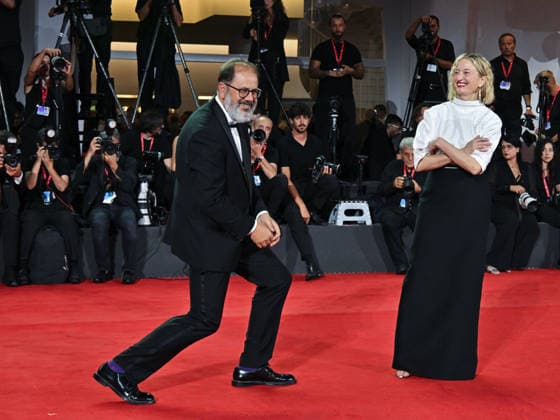 IPA88323169 - Venice, 83rd Venice International Film Festival 2026 - Night 8. Red Carpet for the film UN BON PETIT SOLDAT. Pictured: Alba Rohrwacher and Andrea Romeo  Copyright: xManuelexMangiarottix xPoolxPhotoxEventsx08x IPA88323169