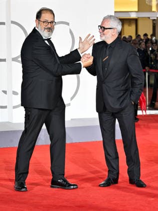 IPA88323903 - Venice, 83rd Venice International Film Festival 2026 - Night 8. Red Carpet for the film UN BON PETIT SOLDAT. Pictured: Andrea Romeo, StÃ phane BrizÃ  Copyright: xSimonexComix xPoolxPhotoxEventsx08x IPA88323903
